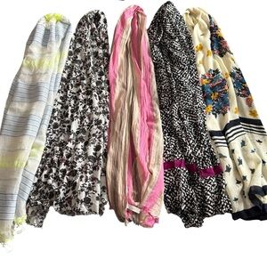 LOFT Multicolor Patterned Scarves Set